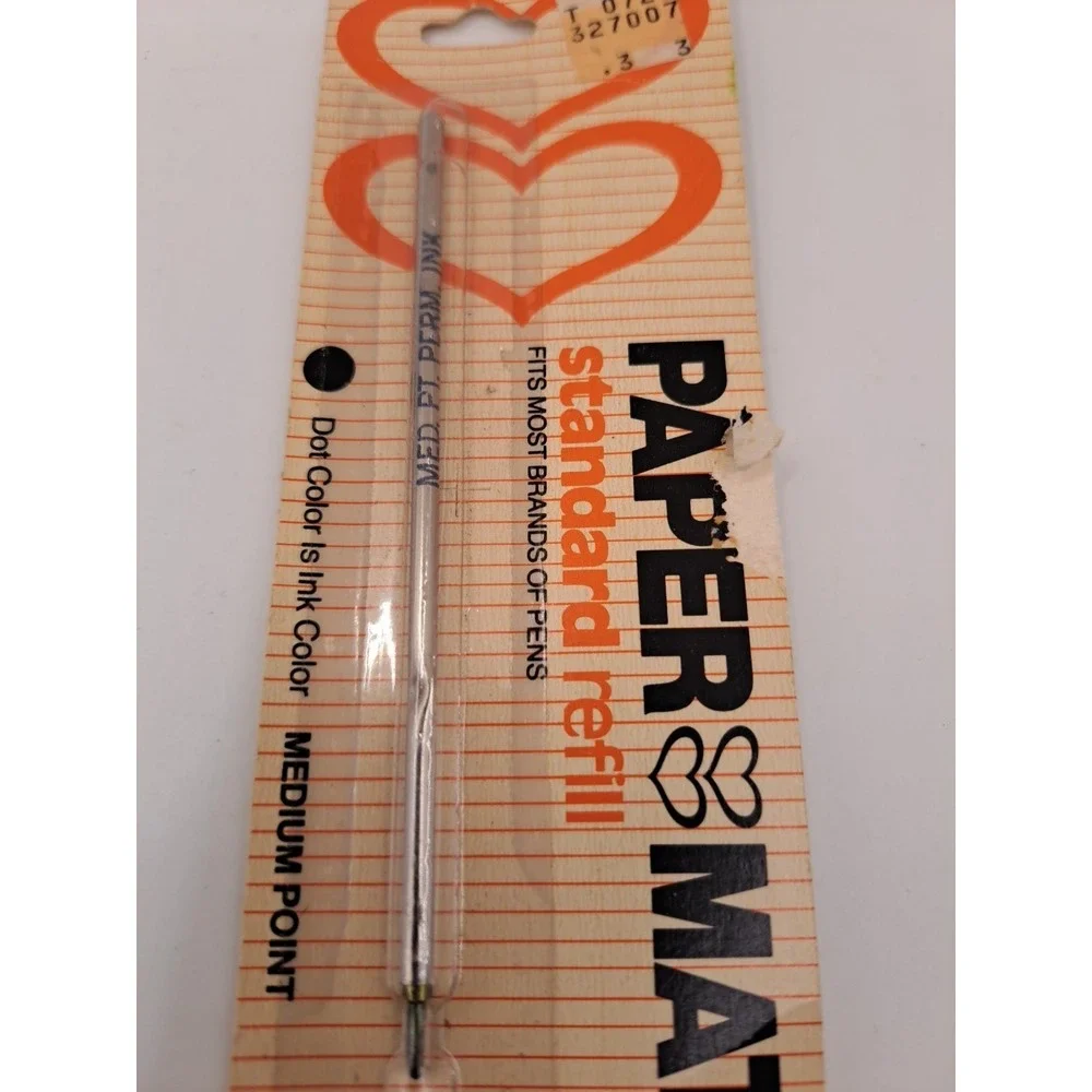 Vintage Paper Mate Standard Refill Medium Black USA (Sealed & Untested)